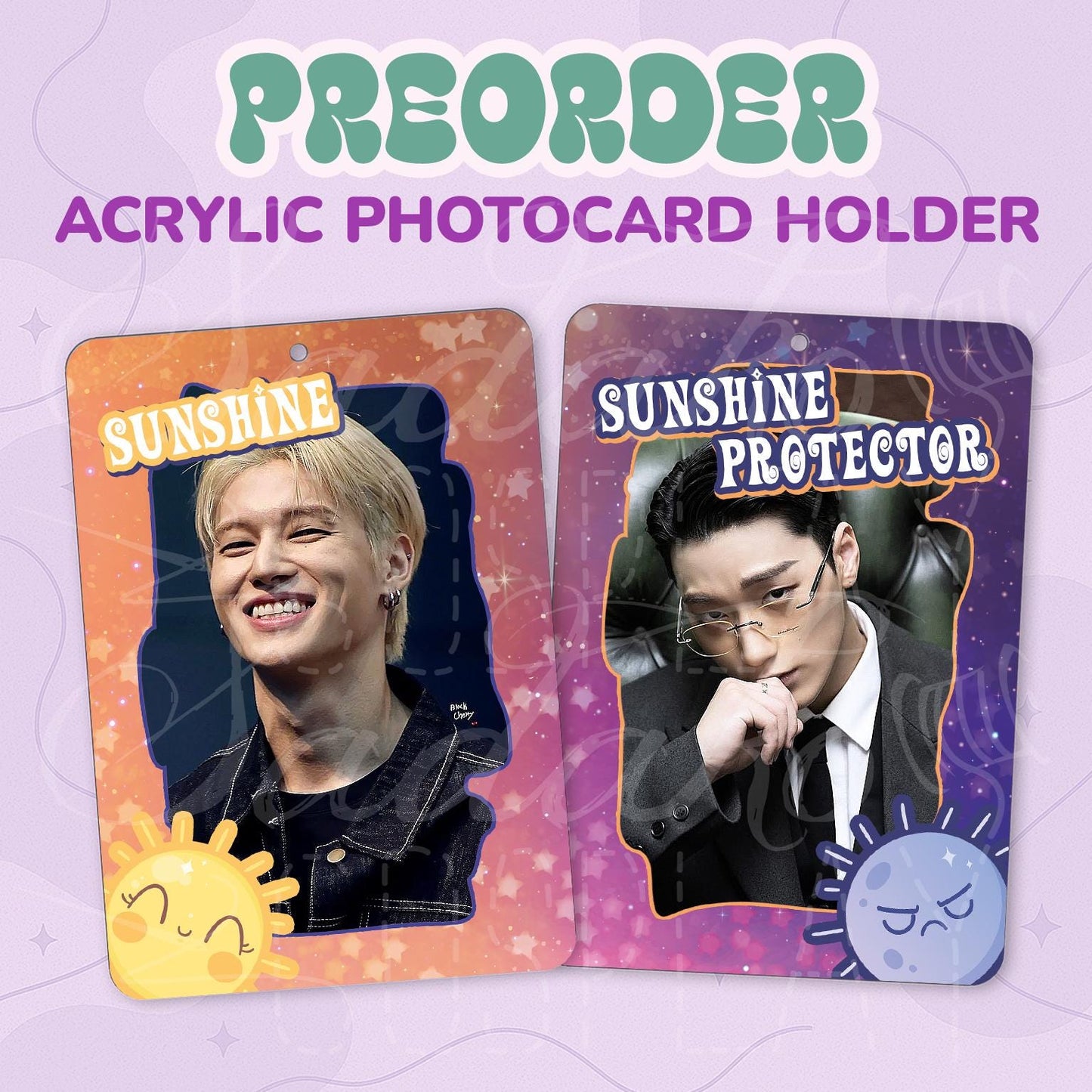 Sunshine & Protector Acrylic Photocard Holder Set