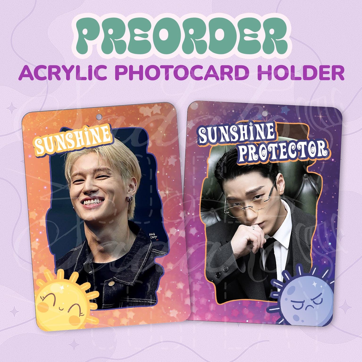 Sunshine & Protector Acrylic Photocard Holder Set
