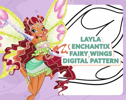 DIGITAL PATTERN - Aisha / Layla Enchantix Flügel (Winx Club) - Cosplay, Kostüm, A4 & US Letter