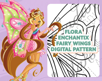 DIGITAL PATTERN - 6er Set Enchantix Flügel (Winx Club) - Cosplay, Kostüm, A4 & US Letter