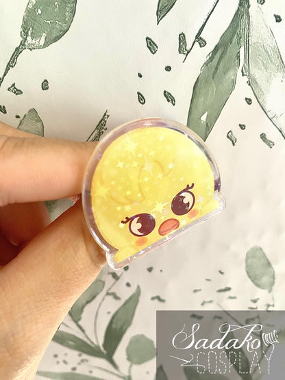 Stray Kids Peeking Acryl Pin mit holographischen Glitzer Sternen, SKZOO acrylic Button Anstecker für Stay