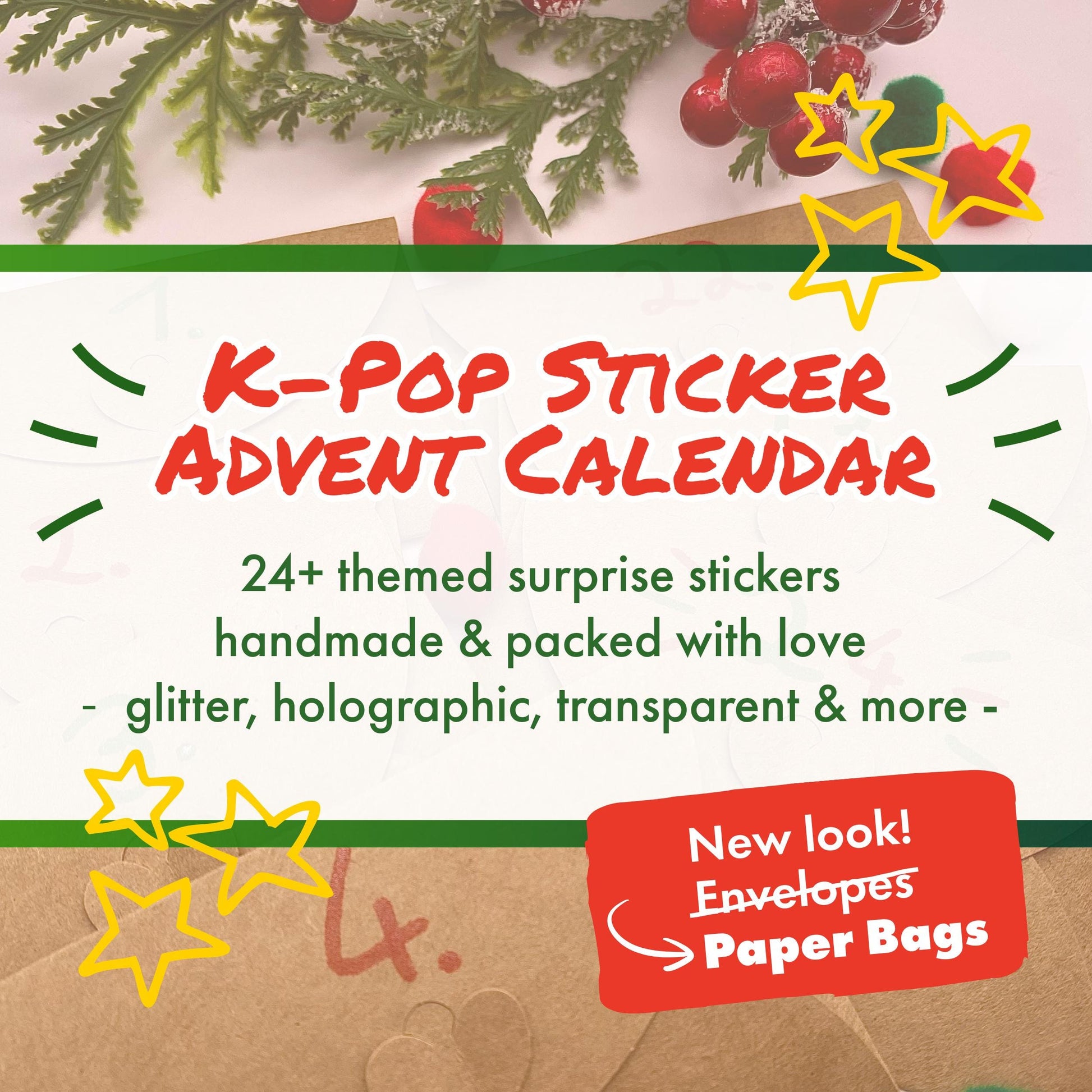 K-Pop Adventskalender 2025 – 24 Sticker-Überraschungen für Fans von ATEEZ, Stray Kids & Co