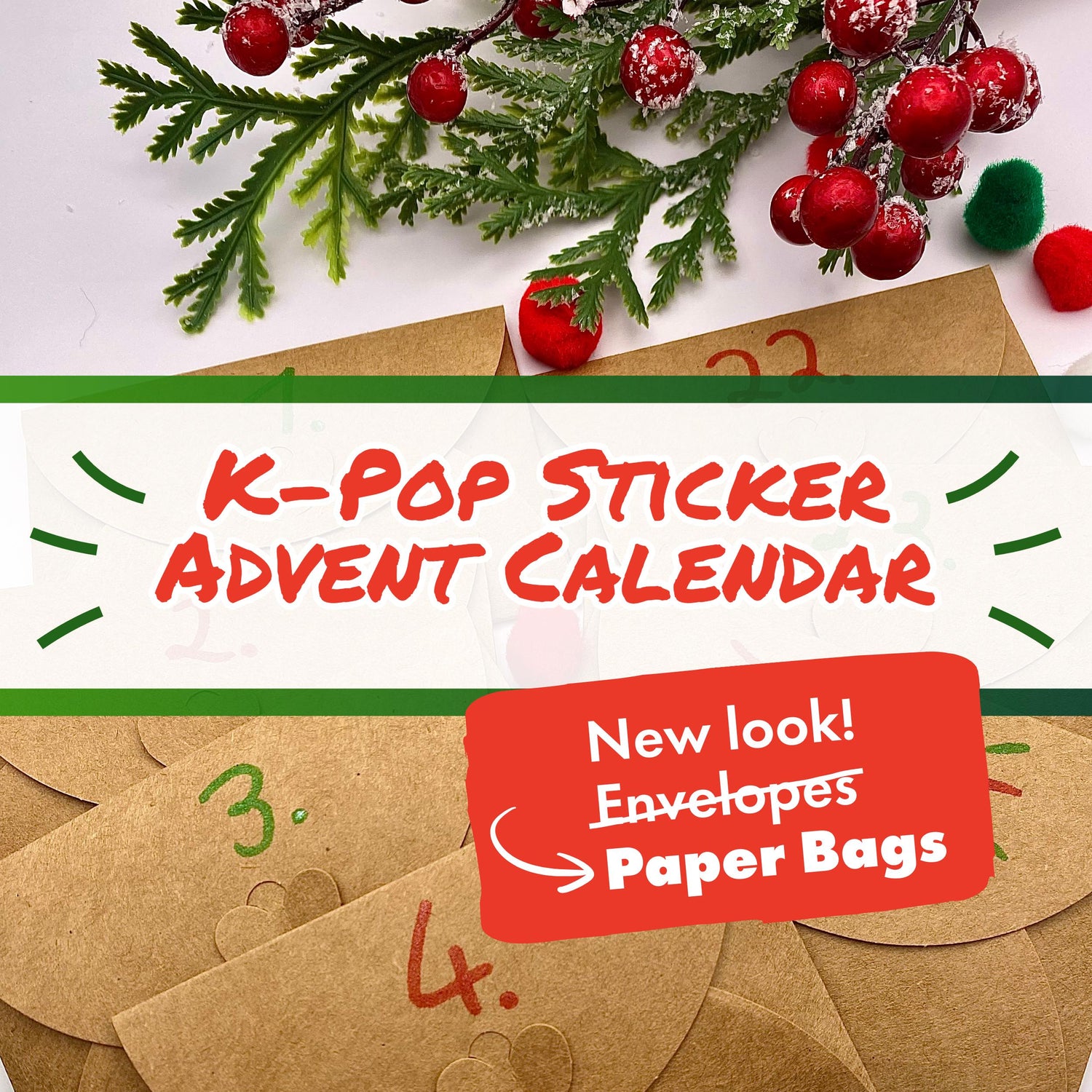K-Pop Adventskalender 2025 – 24 Sticker-Überraschungen für Fans von ATEEZ, Stray Kids & Co