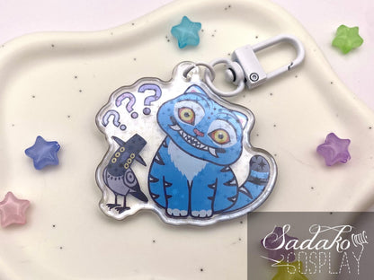 Derpy Tiger & Sussie Acryl Keychain mit holographischen Glitzer Sternen, K-Pop Demon Hunters acrylic Anhänger