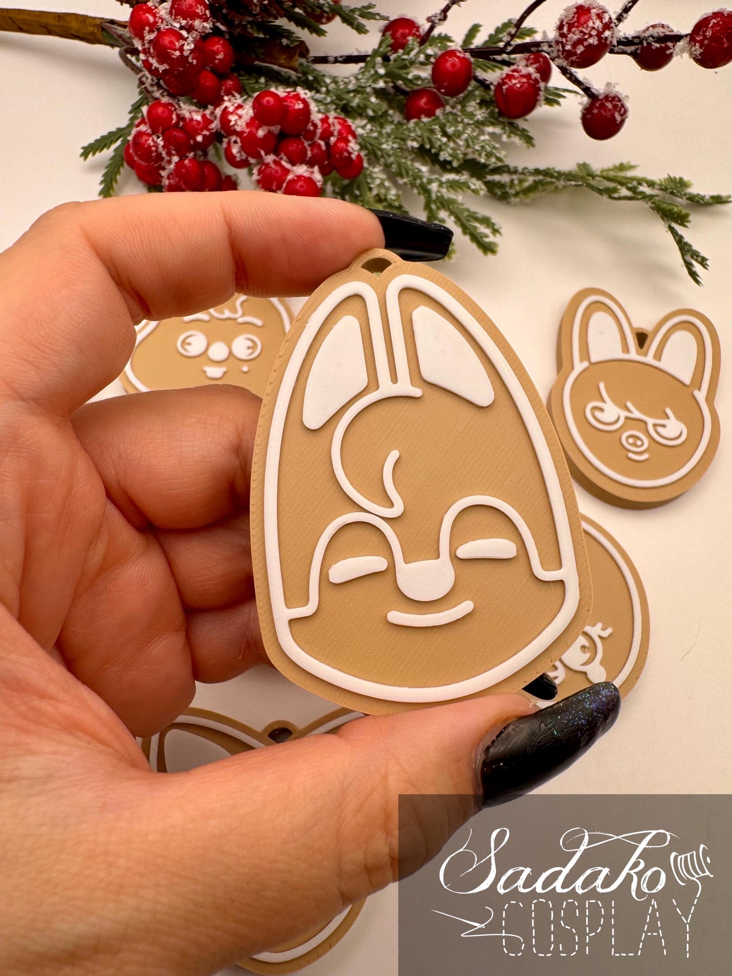 SKZOO Christmas Ornament – Stray Kids Gingerbread Deko Anhänger, K-Pop Weihnachtsbaum Schmuck, 3D gedruckt, SKZOO Tiere, Geschenk für K-Pop