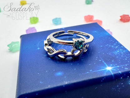 PREORDER Atiny Ring Set „Eternal Star Atiny“, 925 Sterling Silber Set aus 2 Ringen - inspiriert von der K-Pop Band ATEEZ