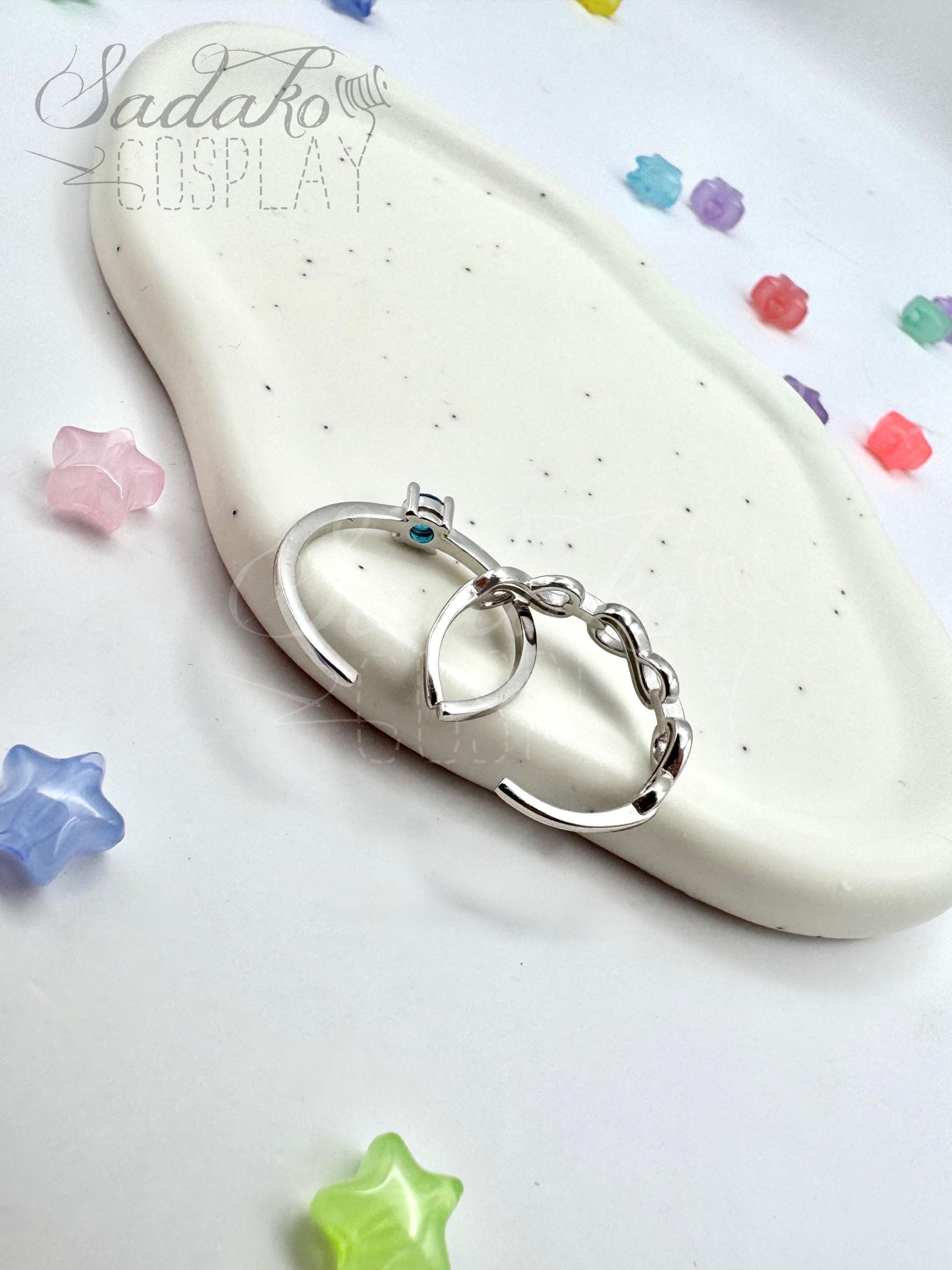 PREORDER Atiny Ring Set „Eternal Star Atiny“, 925 Sterling Silber Set aus 2 Ringen - inspiriert von der K-Pop Band ATEEZ