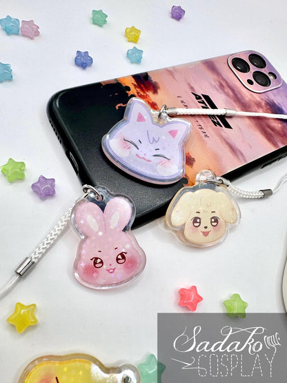 Aniteez glitzernder phone charm keychain, ATEEZ inspired für ATINY