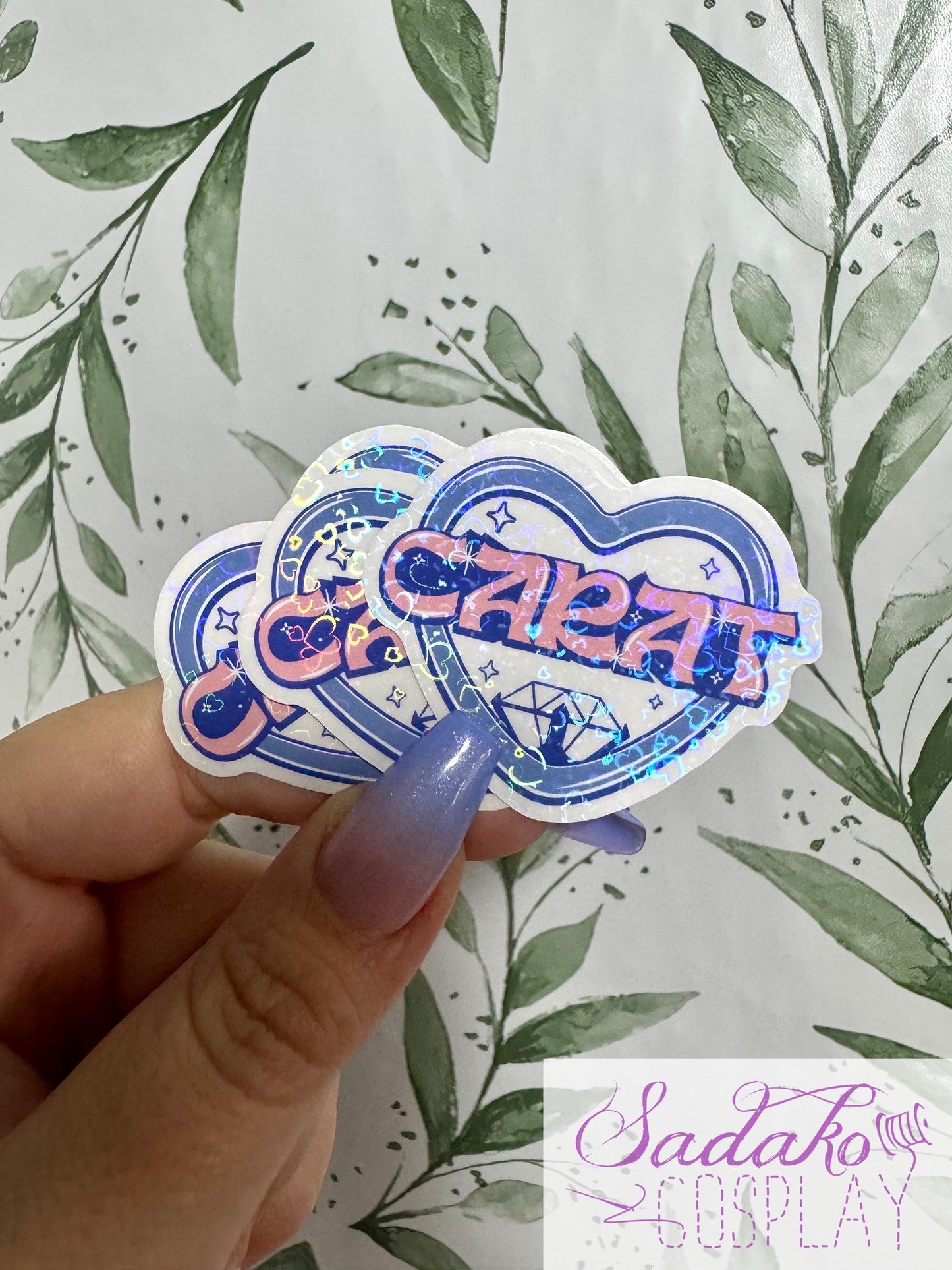 Seventeen & Carat transparenter Sticker - K-Pop Heart Collection, wasserfester Holo-Aufkleber