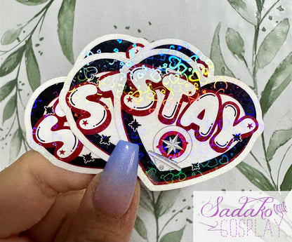 Stray Kids & Stay transparenter Sticker - K-Pop Heart Collection, wasserfester Holo-Aufkleber