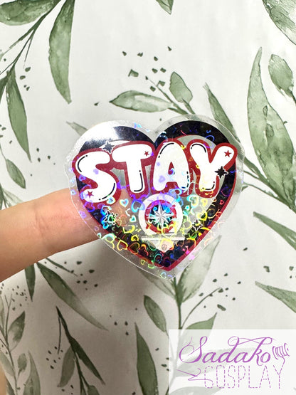 Stray Kids & Stay transparenter Sticker - K-Pop Heart Collection, wasserfester Holo-Aufkleber