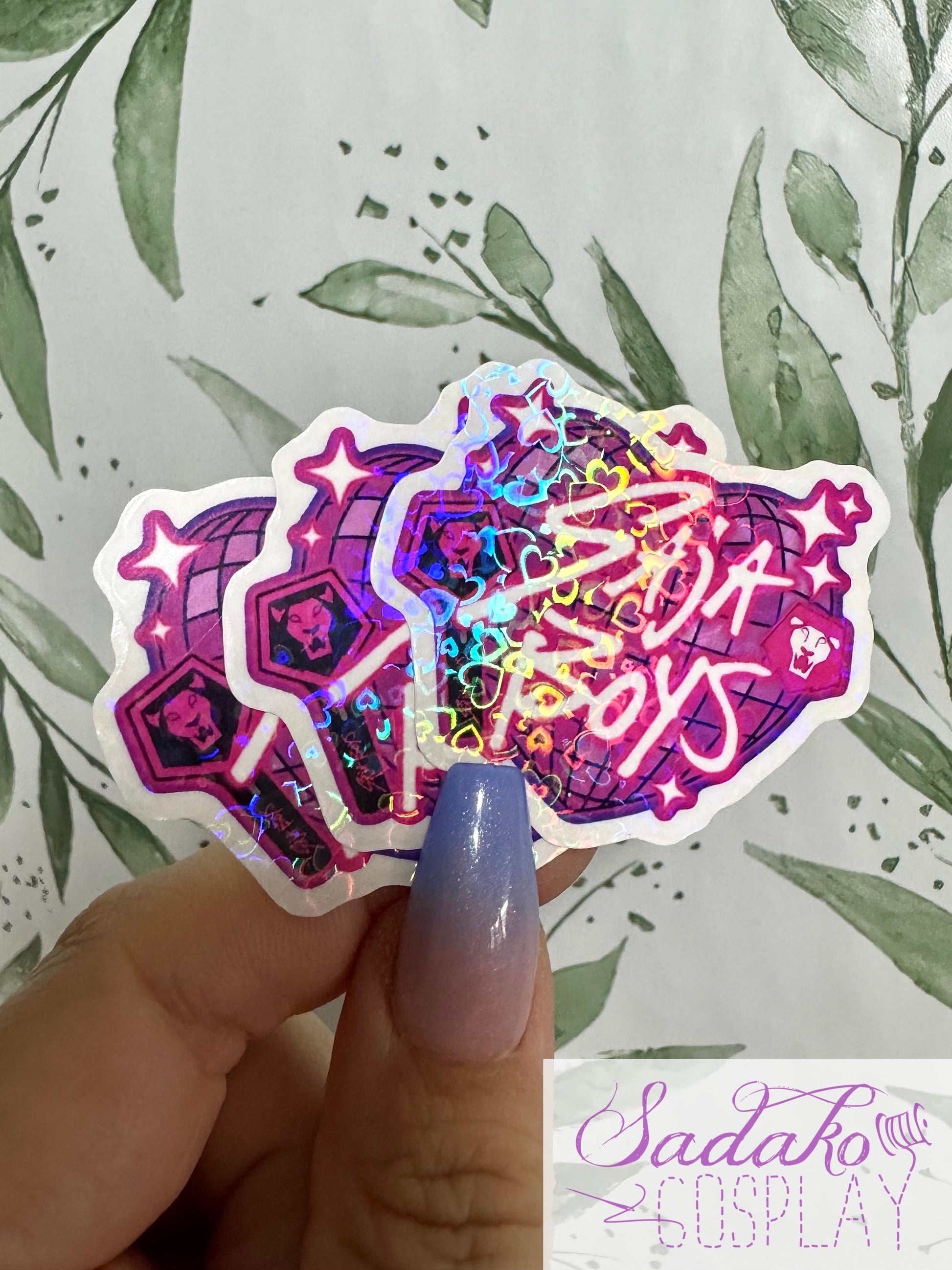 Saja Boys transparenter Sticker - K-Pop Heart Collection, wasserfester Holo-Aufkleber, K-Pop Demon Hunters