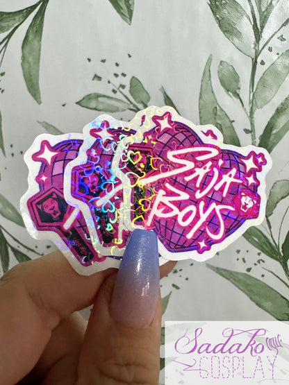 Saja Boys transparenter Sticker - K-Pop Heart Collection, wasserfester Holo-Aufkleber, K-Pop Demon Hunters