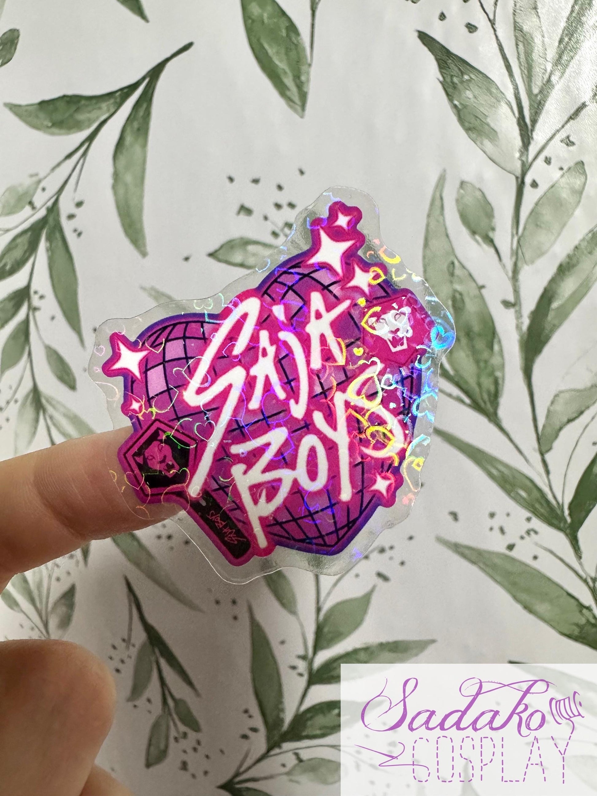 Saja Boys transparenter Sticker - K-Pop Heart Collection, wasserfester Holo-Aufkleber, K-Pop Demon Hunters