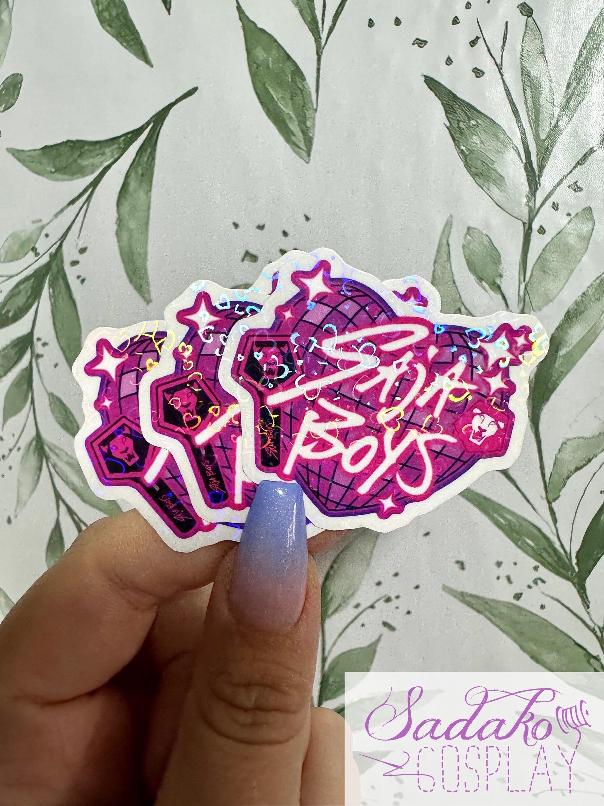 Saja Boys transparenter Sticker - K-Pop Heart Collection, wasserfester Holo-Aufkleber, K-Pop Demon Hunters