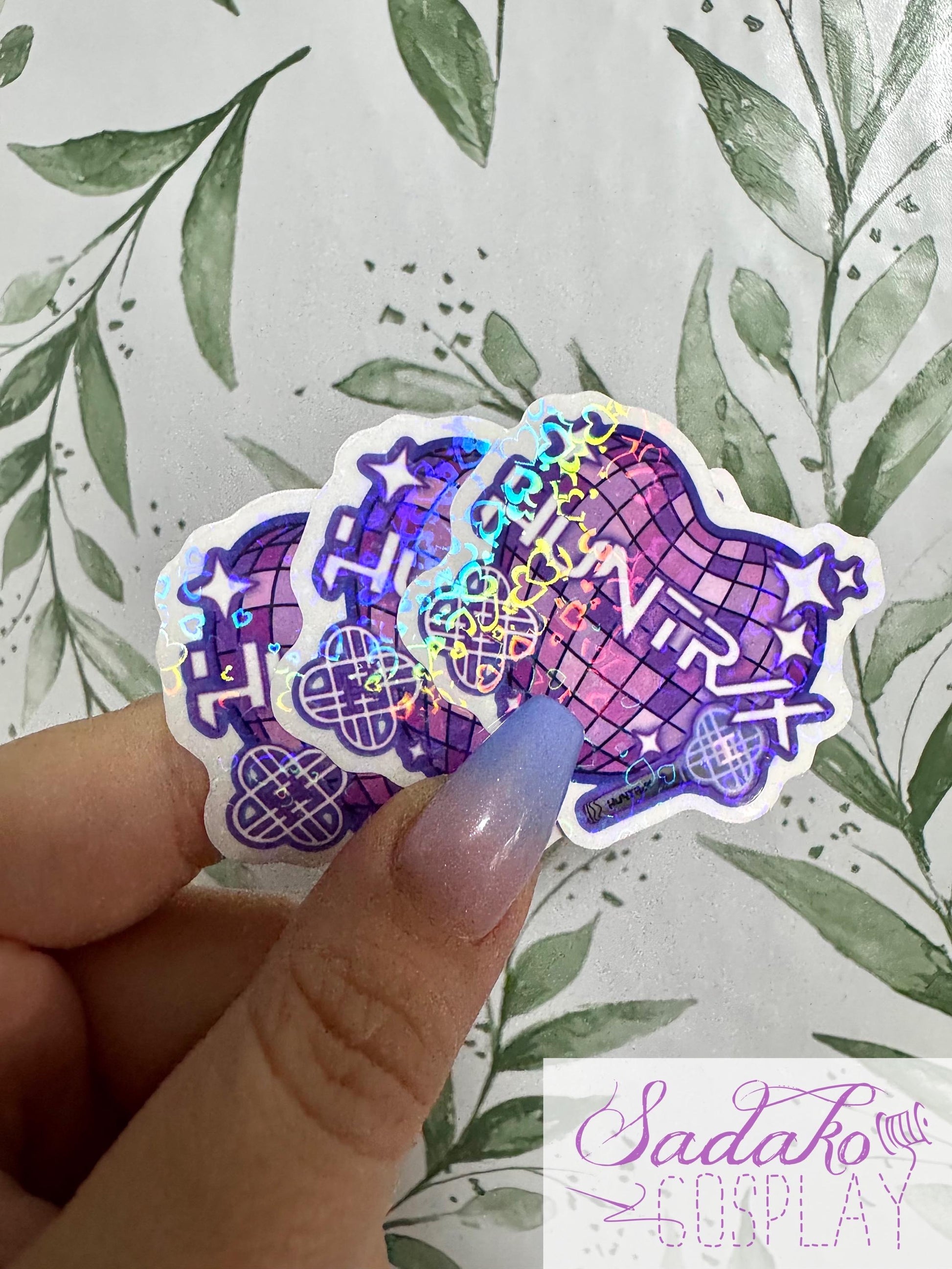 Huntrix transparenter Sticker - K-Pop Heart Collection, wasserfester Holo-Aufkleber, K-Pop Demon Hunters