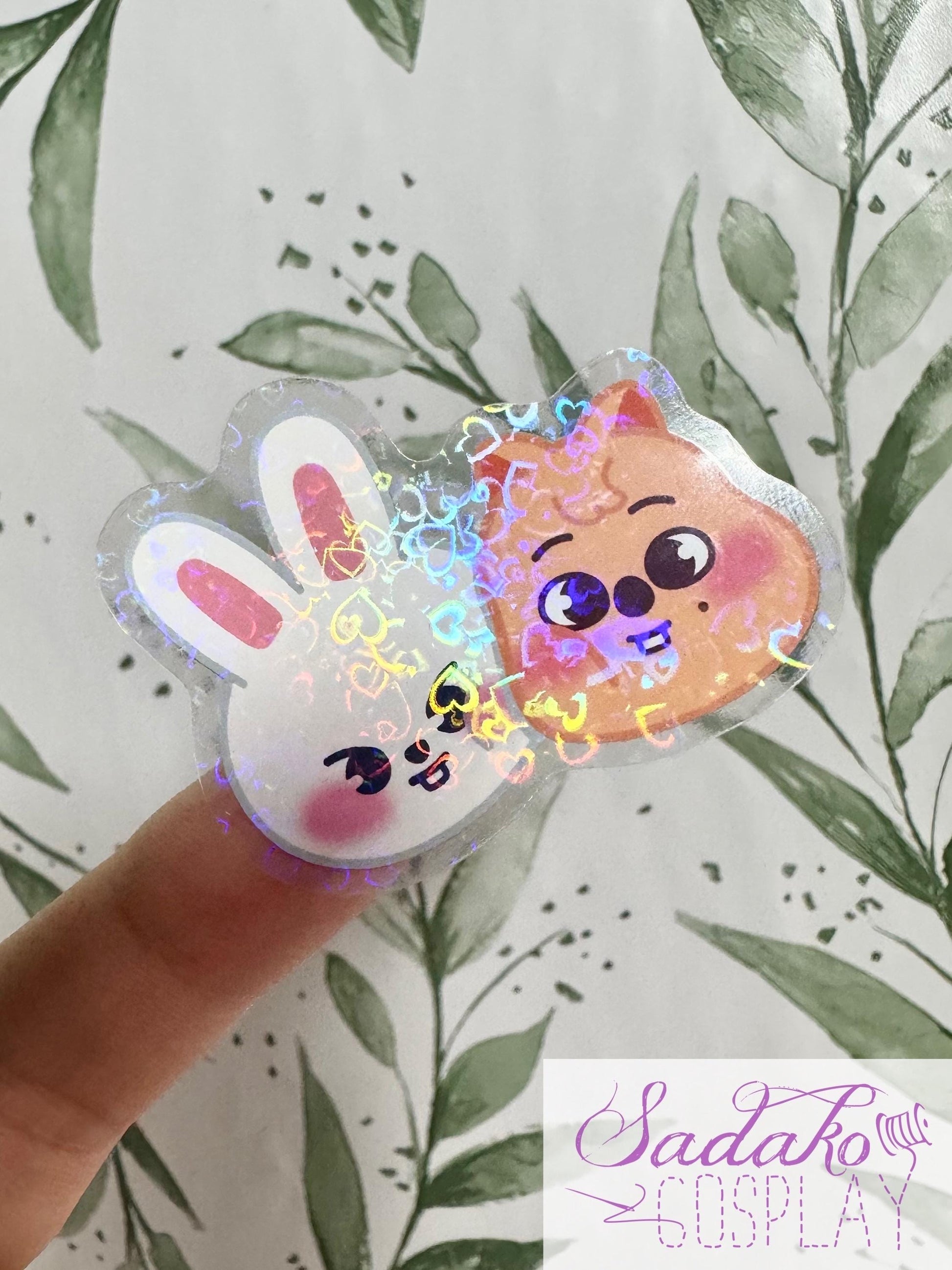 Minsung transparenter Sticker - Stray Kids Han & Lee Know, wasserfester Holo-Aufkleber
