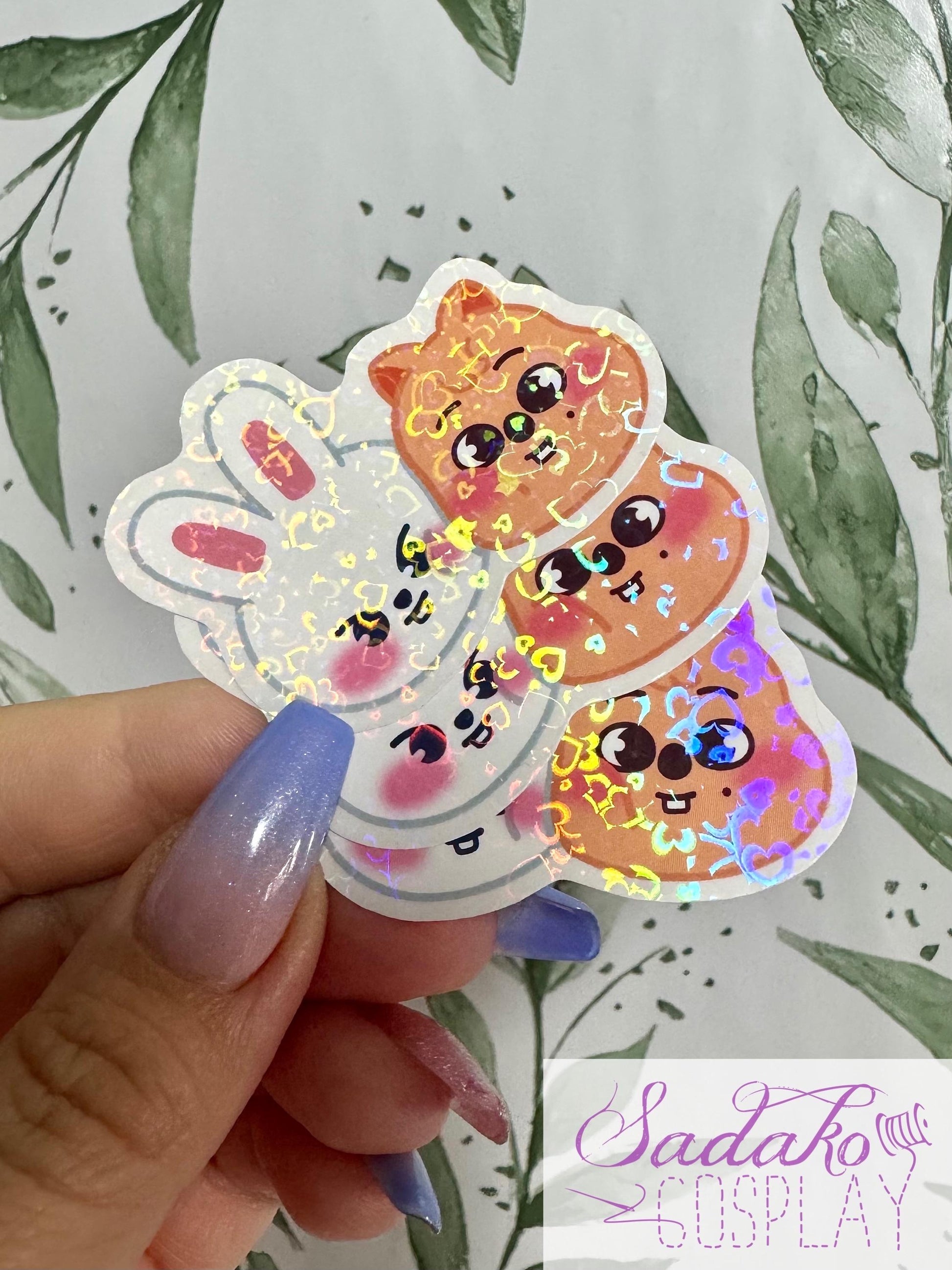 Minsung transparenter Sticker - Stray Kids Han & Lee Know, wasserfester Holo-Aufkleber