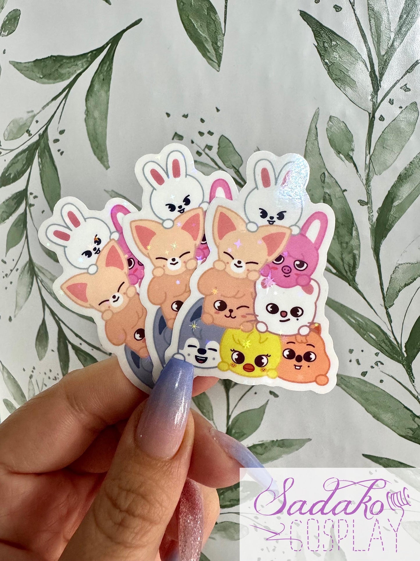 SKZOO cuddle pile transparenter Sticker - wasserfester Holo-Aufkleber, Stray Kids