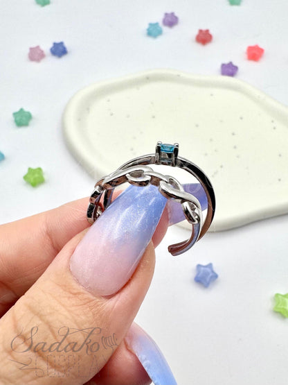 PREORDER Atiny Ring Set „Eternal Star Atiny“, 925 Sterling Silber Set aus 2 Ringen - inspiriert von der K-Pop Band ATEEZ