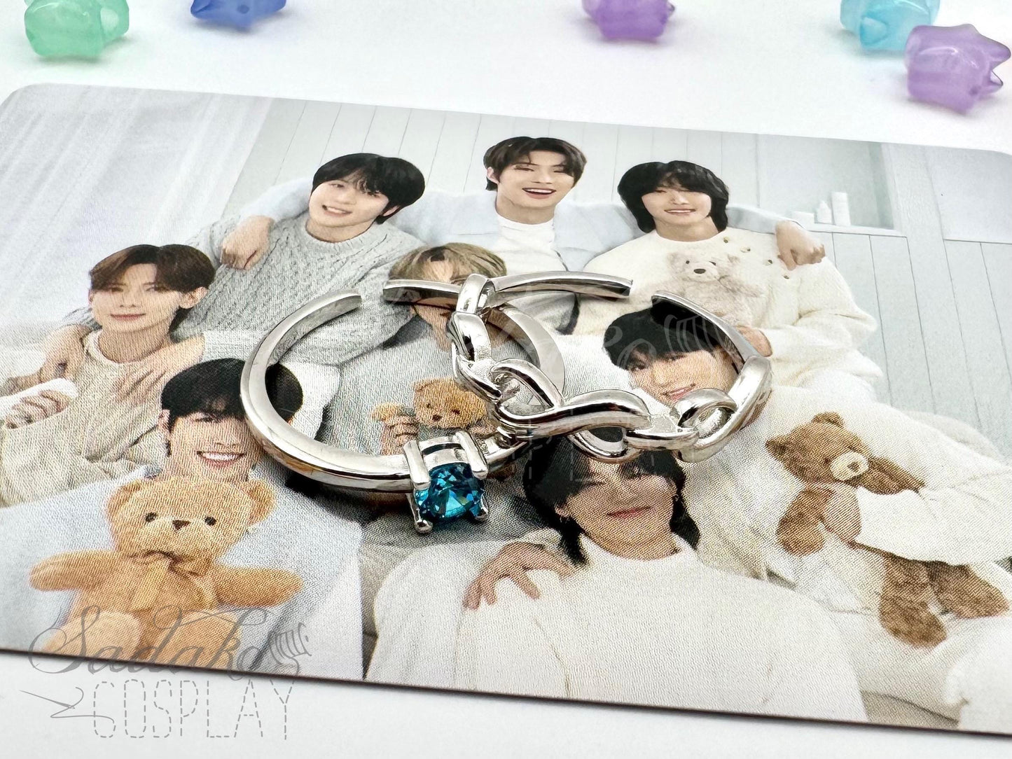 PREORDER Atiny Ring Set „Eternal Star Atiny“, 925 Sterling Silber Set aus 2 Ringen - inspiriert von der K-Pop Band ATEEZ