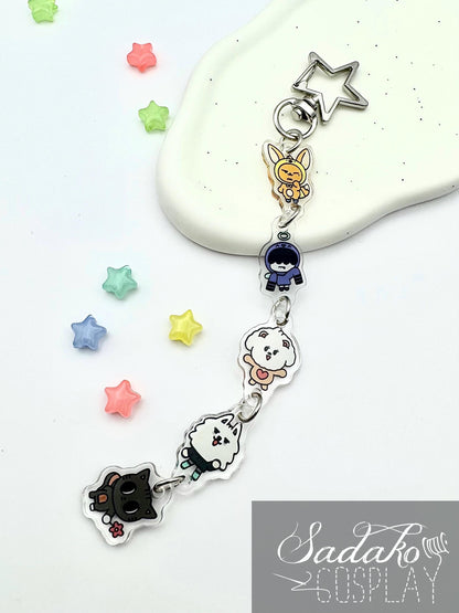 TxT PPULBATU hängender Acryl Keychain, K-Pop MOA Schlüssel Anhänger