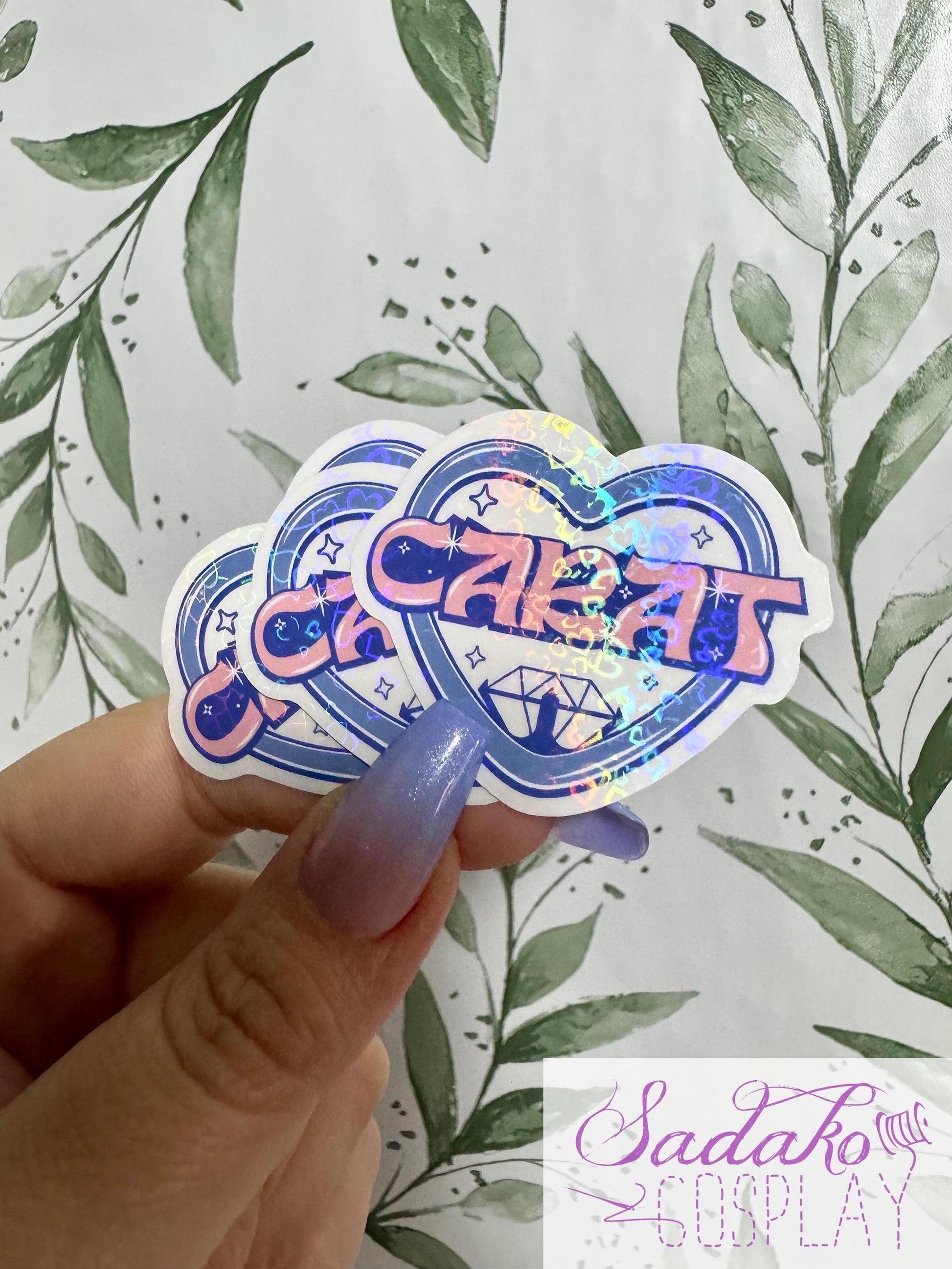 Seventeen & Carat transparenter Sticker - K-Pop Heart Collection, wasserfester Holo-Aufkleber