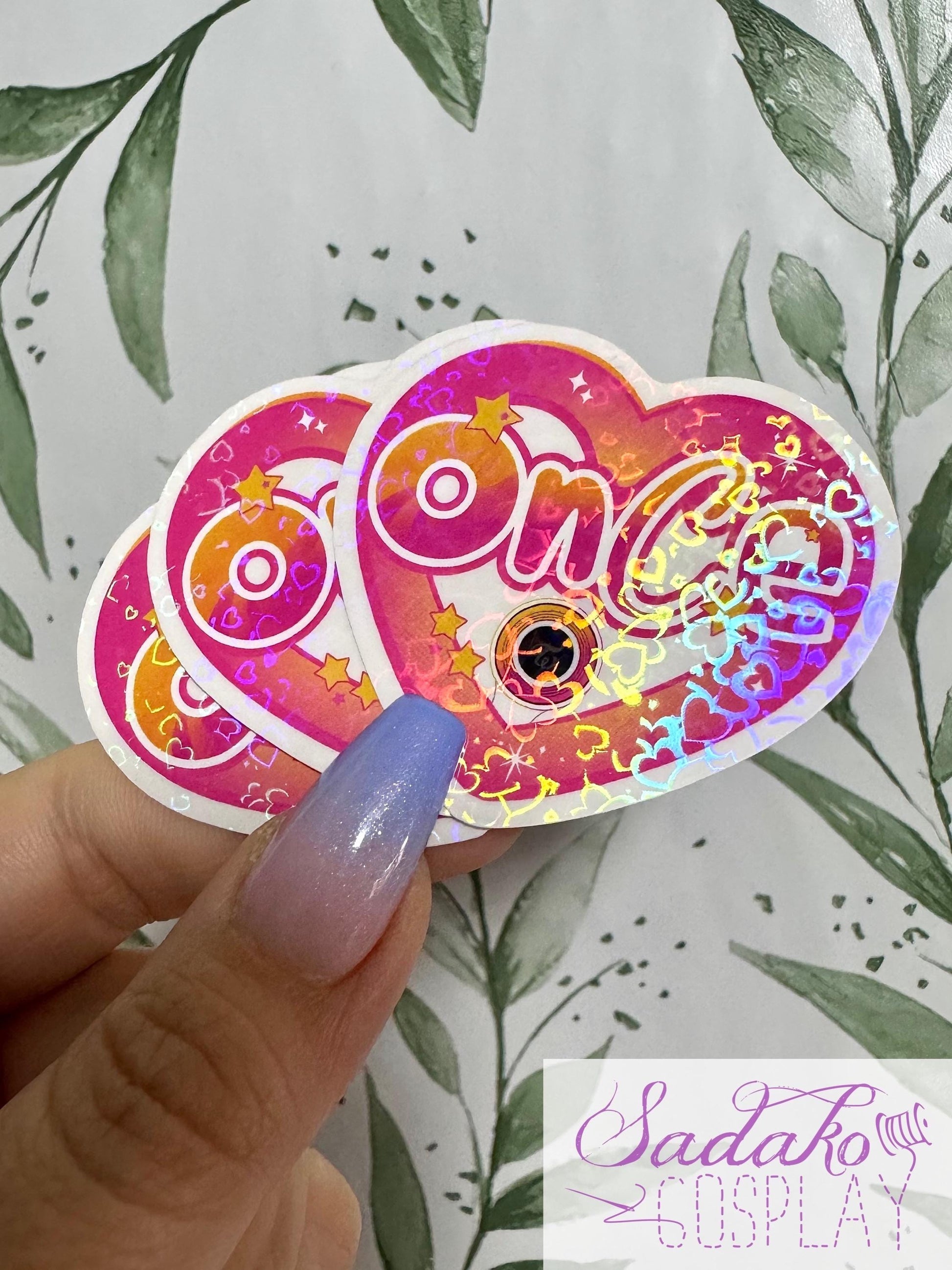 Twice & Once transparenter Sticker - K-Pop Heart Collection, wasserfester Holo-Aufkleber