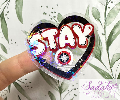 Stray Kids & Stay transparenter Sticker - K-Pop Heart Collection, wasserfester Holo-Aufkleber
