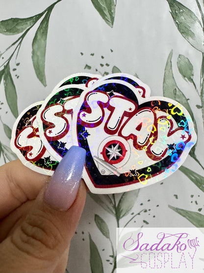 Stray Kids & Stay transparenter Sticker - K-Pop Heart Collection, wasserfester Holo-Aufkleber