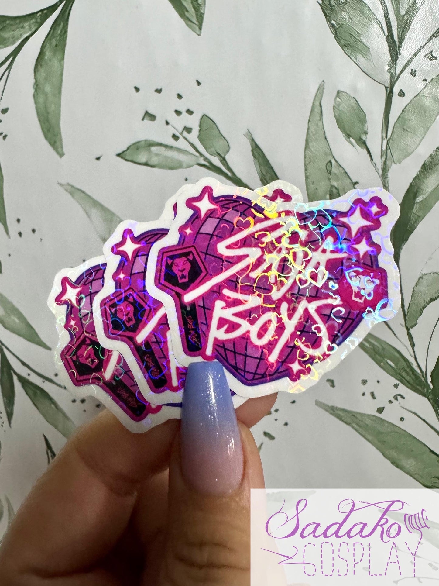 Saja Boys transparenter Sticker - K-Pop Heart Collection, wasserfester Holo-Aufkleber, K-Pop Demon Hunters