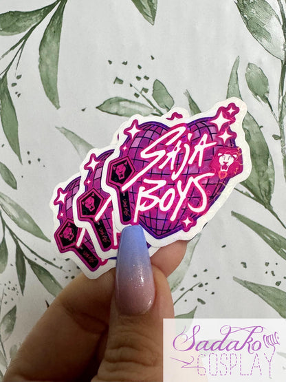 Saja Boys transparenter Sticker - K-Pop Heart Collection, wasserfester Holo-Aufkleber, K-Pop Demon Hunters