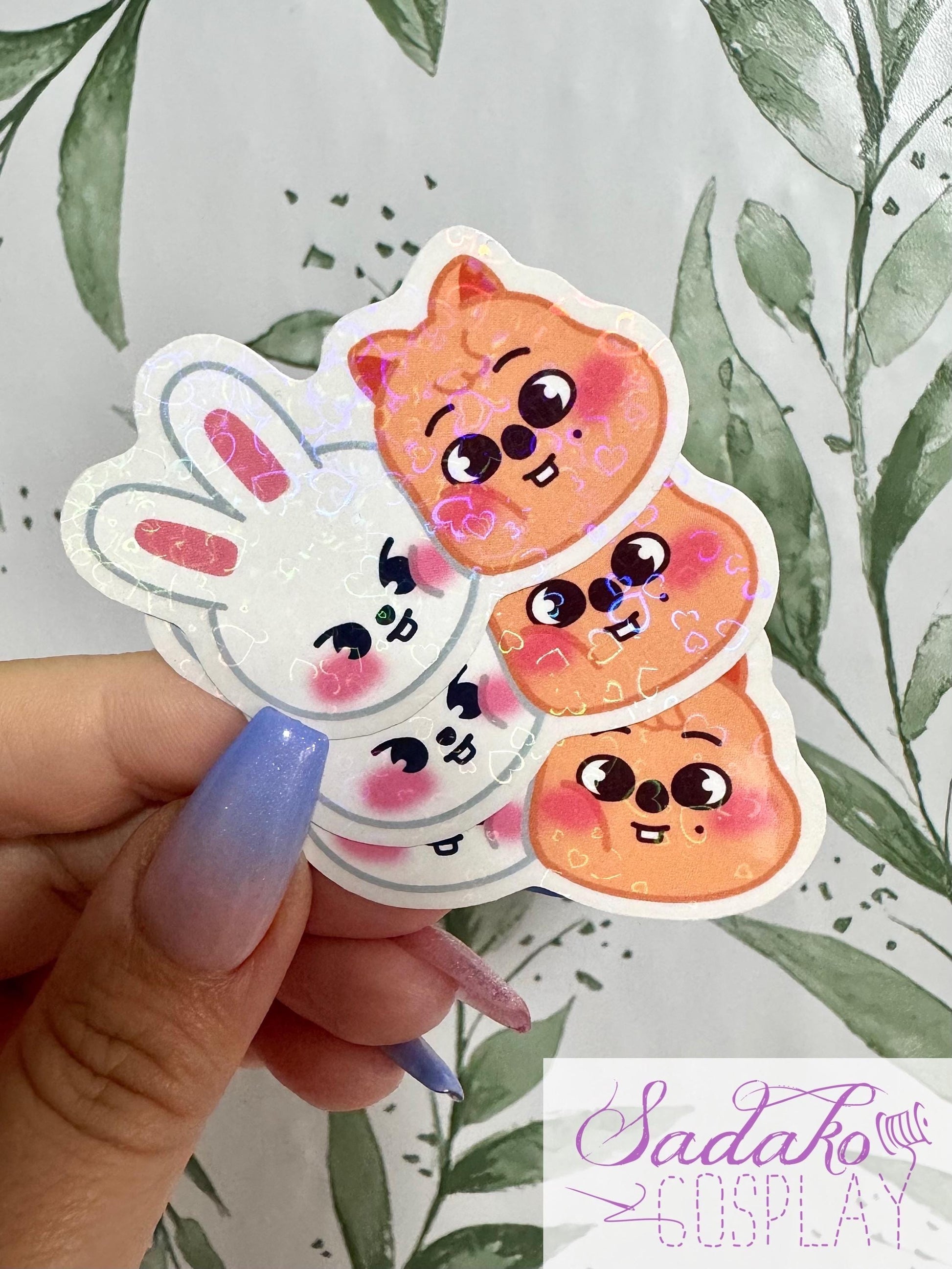 Minsung transparenter Sticker - Stray Kids Han & Lee Know, wasserfester Holo-Aufkleber