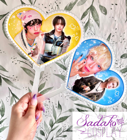 XLOV Concert Picket / Fächer in Herz-Form, Wumuti, Rui, Hyun oder Haru Handfächer Fan