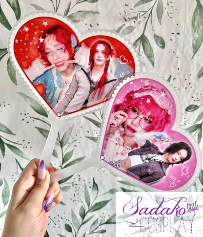 XLOV Concert Picket / Fächer in Herz-Form, Wumuti, Rui, Hyun oder Haru Handfächer Fan