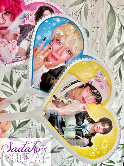 XLOV Concert Picket / Fächer in Herz-Form, Wumuti, Rui, Hyun oder Haru Handfächer Fan