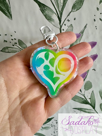 XLOV Pride Shell Keychain, acrylic Anhänger für EVOL mit Regenbogen-Verlauf