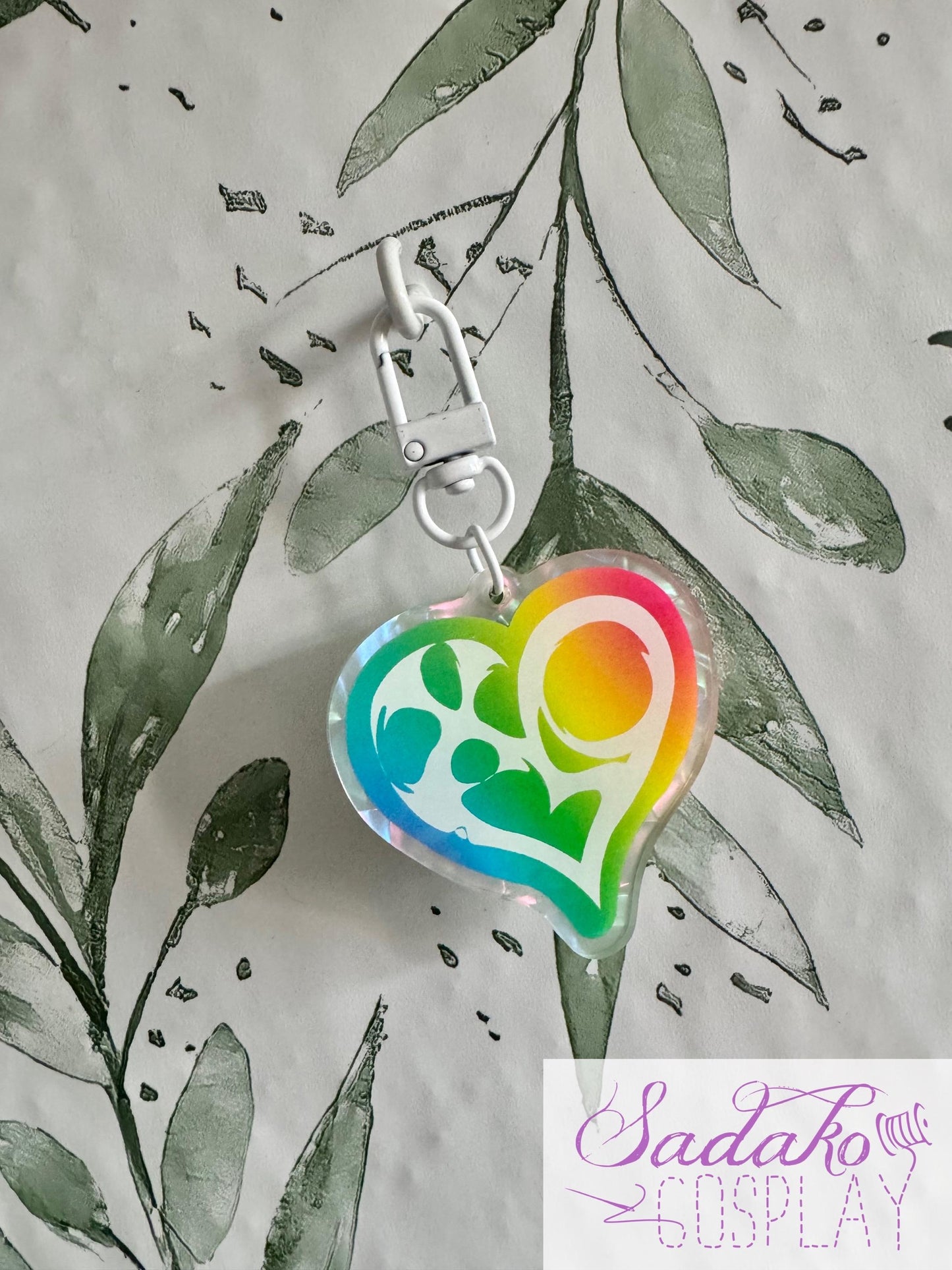XLOV Pride Shell Keychain, acrylic Anhänger für EVOL mit Regenbogen-Verlauf