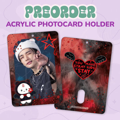 PREORDER Stray Kids STAYlight Photocard Holder, Skz K-Pop Fotokarten Halter Acryl, SKZOO Maskottchen der Fans Stay