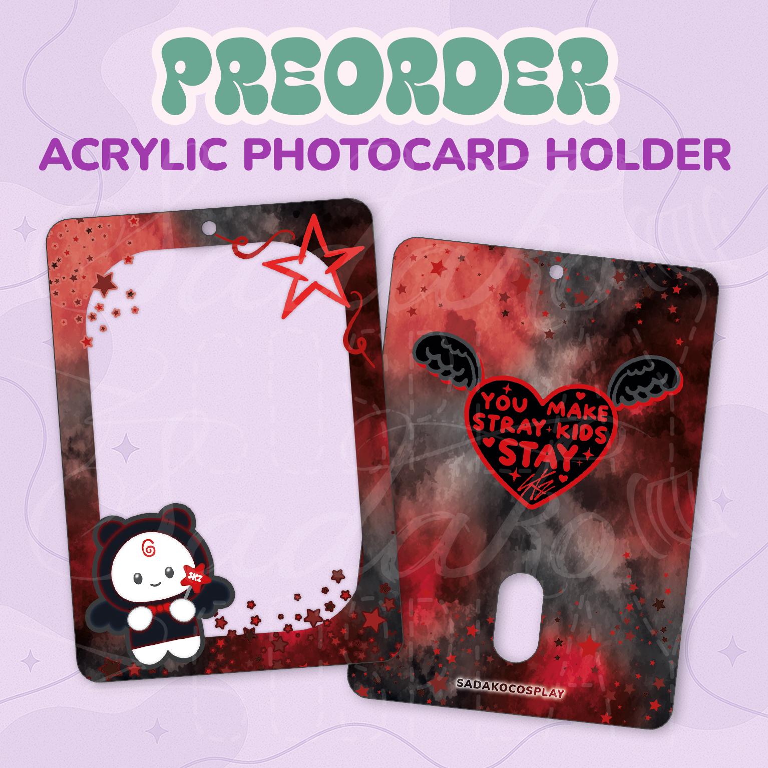 PREORDER Stray Kids STAYlight Photocard Holder, Skz K-Pop Fotokarten Halter Acryl, SKZOO Maskottchen der Fans Stay