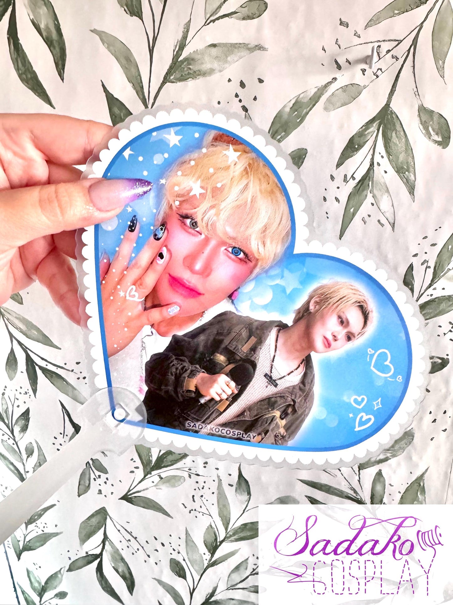 XLOV Concert Picket / Fächer in Herz-Form, Wumuti, Rui, Hyun oder Haru Handfächer Fan