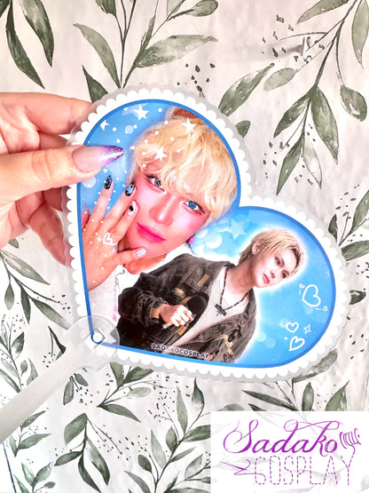 XLOV Concert Picket / Fächer in Herz-Form, Wumuti, Rui, Hyun oder Haru Handfächer Fan