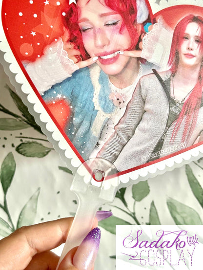 XLOV Concert Picket / Fächer in Herz-Form, Wumuti, Rui, Hyun oder Haru Handfächer Fan