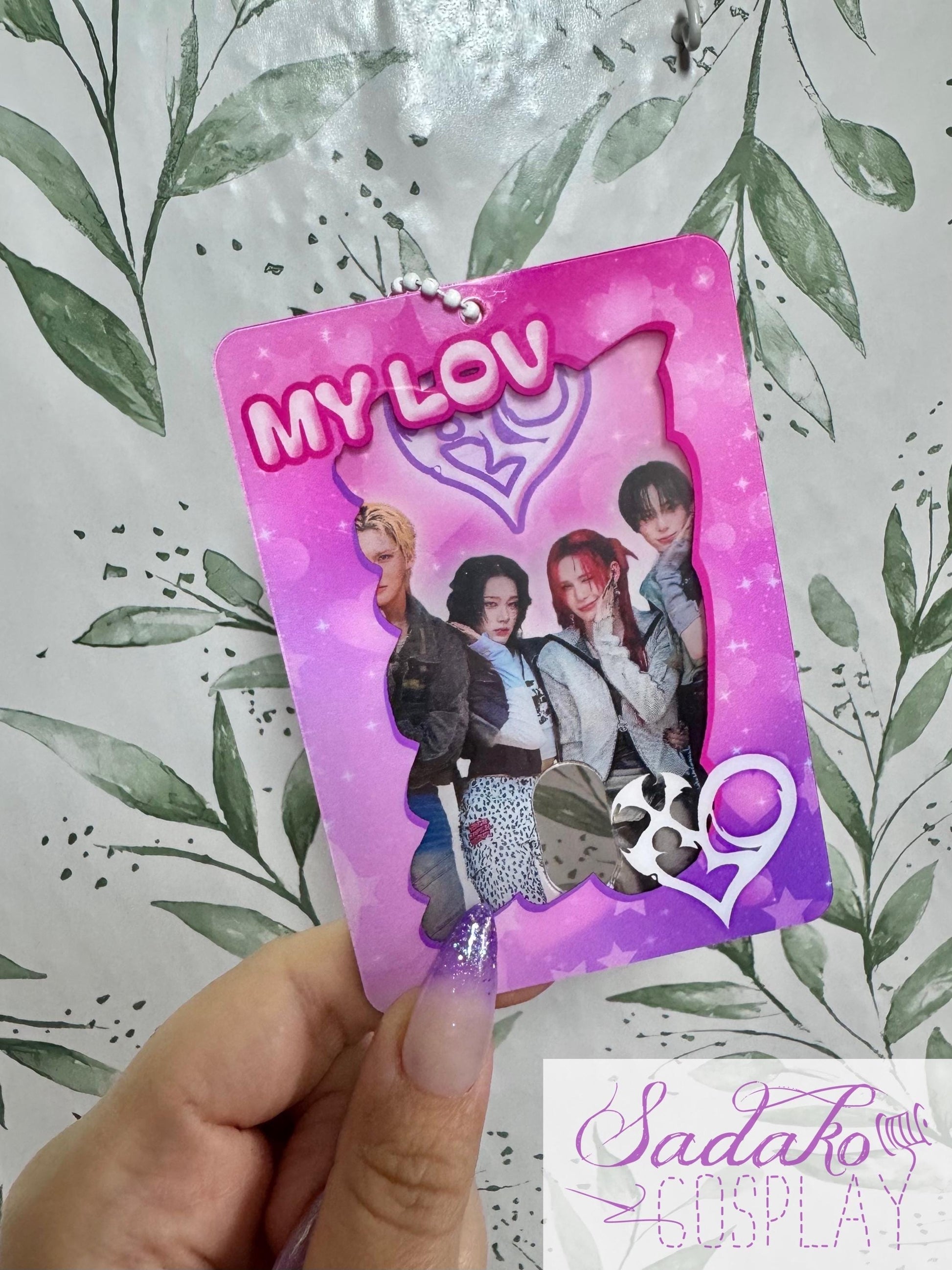 XLOV My LOV pinker Photocard Holder für Evol, K-Pop Fotokarten Halter Acryl