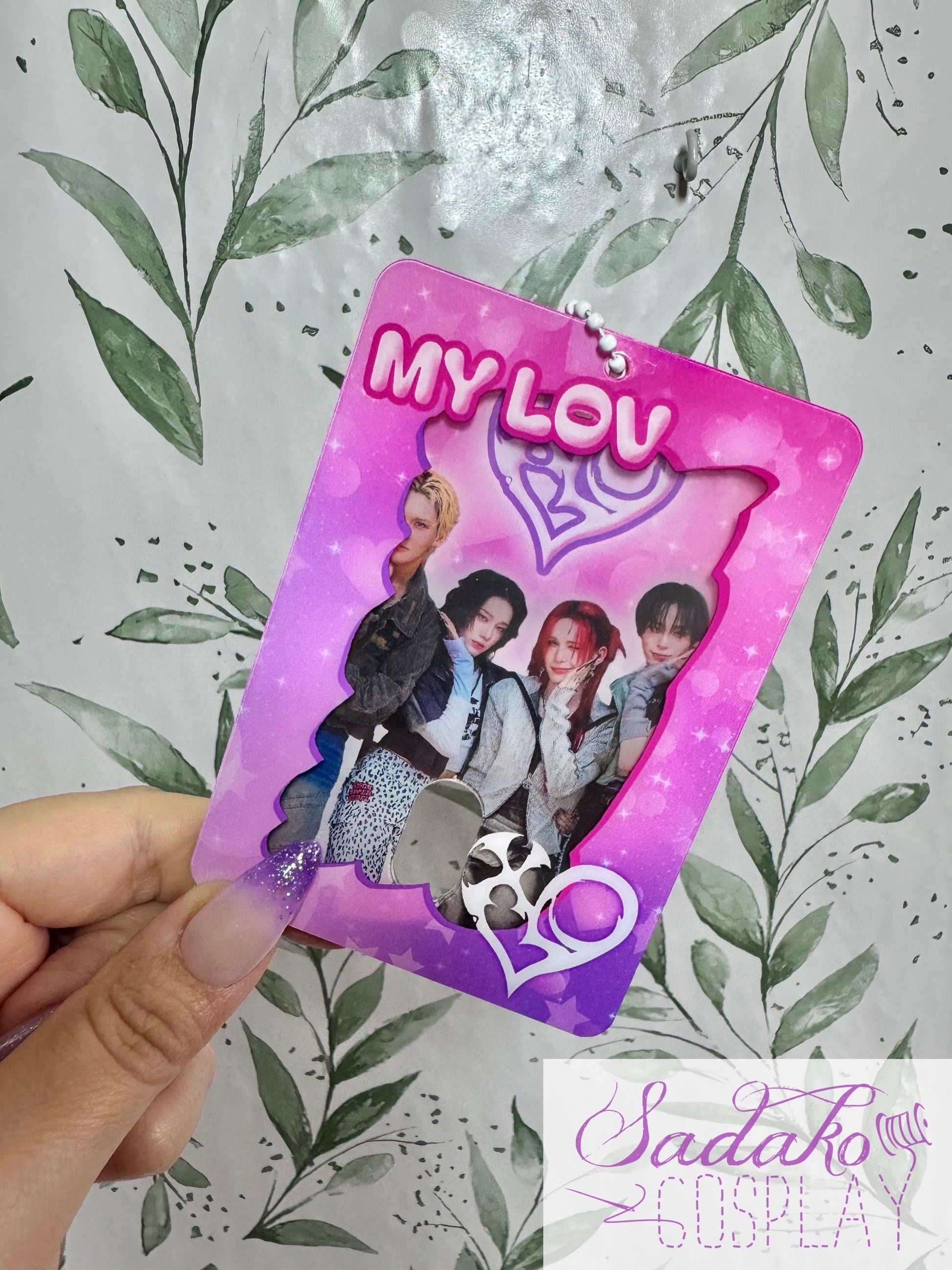 XLOV My LOV pinker Photocard Holder für Evol, K-Pop Fotokarten Halter Acryl