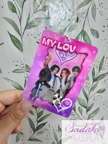 XLOV My LOV pinker Photocard Holder für Evol, K-Pop Fotokarten Halter Acryl