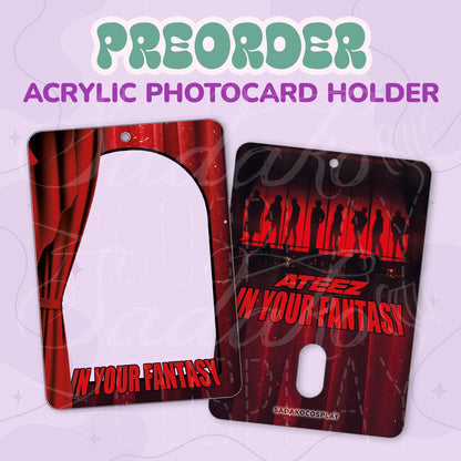 PREORDER ATEEZ In your Fantasy Photocard Holder, Atiny K-Pop Fotokarten Halter Acryl