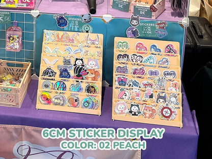 Sticker Display 5-reihig für 7-8cm Sticker - Aufsteller, Ständer für Convention Artist Alley Booth, Marktstand