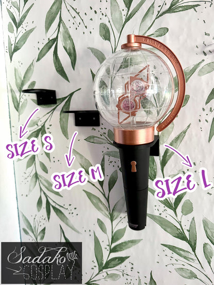 K-Pop Lightstick Wandhalterung - 3D-gedruckter Wand Halter in 3 Größen - zum schrauben oder kleben