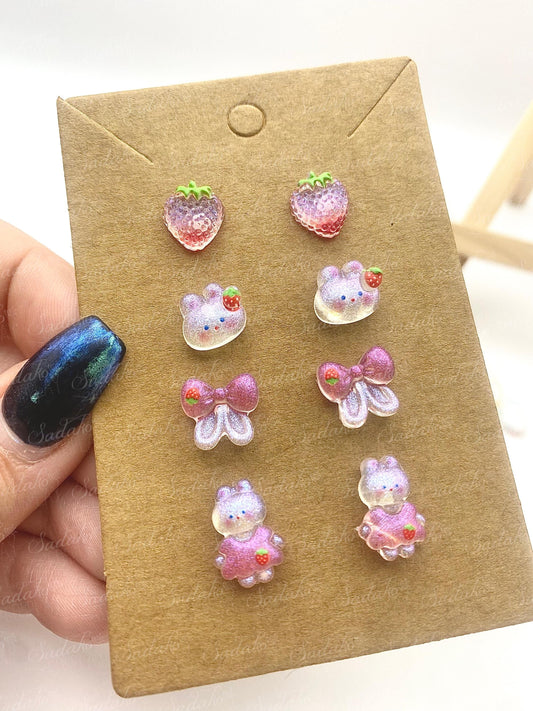 Mix & Match Hasen Mini Ohrstecker